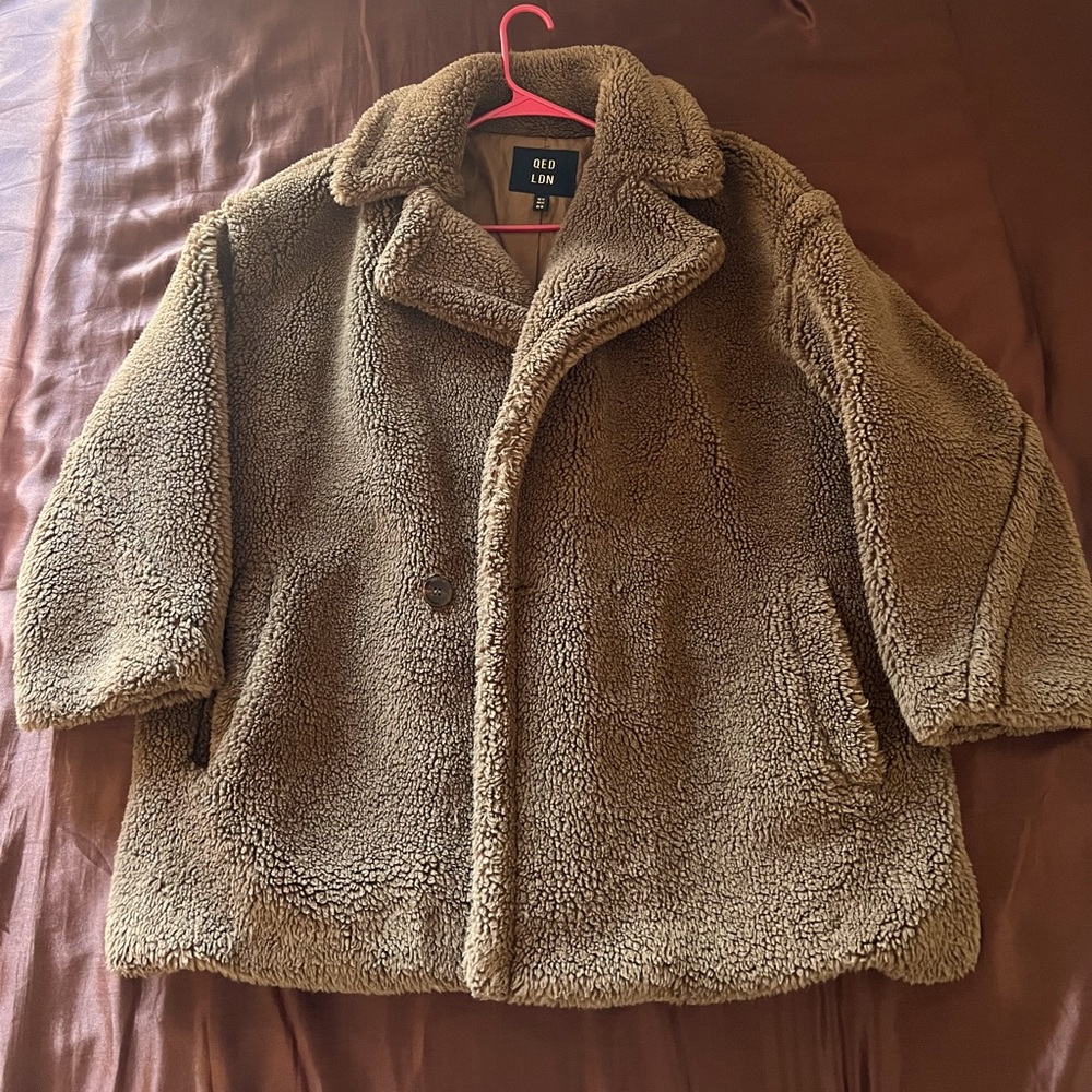 Winter faux fur brown coat. Worn occasionally.